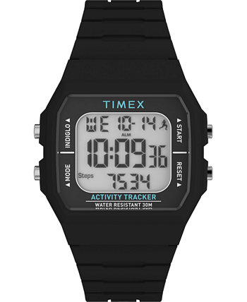 Унисекс цифровые классические силиконовые черные часы Ironman 40 мм Timex