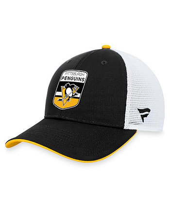 Men's Black Pittsburgh Penguins 2023 NHL Draft On Stage Trucker Adjustable Hat Fanatics
