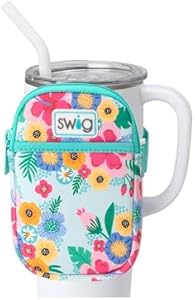 Swig Life Mega Mug Pouch - Сумка для бутылки с регулируемым ремнем, подходит для бутылок и термосов, с карманом для телефона, рисунок в стиле США Swig Life