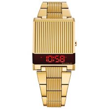 Мужские цифровые часы Bulova Computron из нержавеющей стали золотого тона - 97C110 Bulova