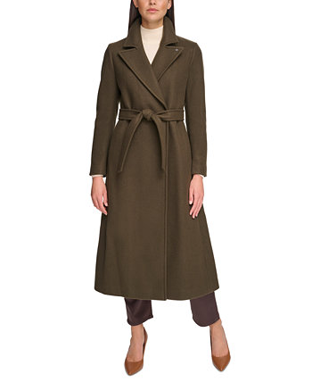 Женское пальто с запахом и поясом Calvin Klein