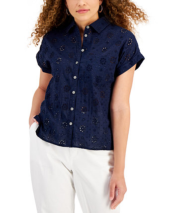 Женская футболка с люверсами, созданная для Macy's Style & Co