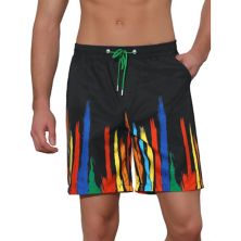 Men's Summer Lightweight Elastic Waist Colorful Printed Board Shorts Lars Amadeus