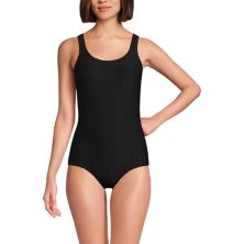 Women's Lands' End Scoop Neck Soft Cup Tugless One Piece Swimsuit Lands' End
