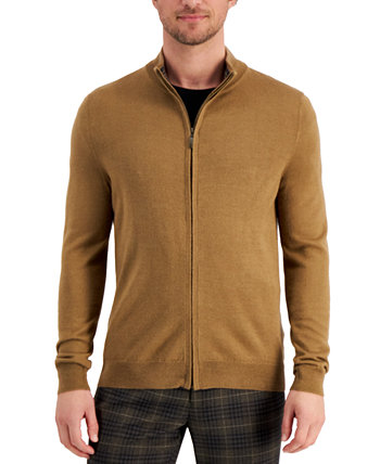 Мужской свитер из шерсти мериноса с молнией спереди, созданный для Macy's Club Room