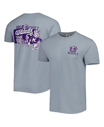 Мужская графитовая футболка Kansas State Wildcats Vault State Comfort Image One