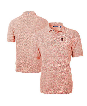 Men's Auburn Tigers Alumni Logo DryTec Virtue Eco Pique Botanical Print Polo Cutter & Buck