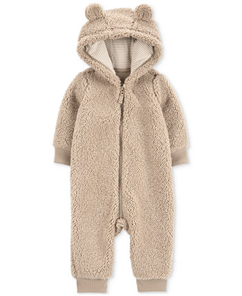 Baby Unisex Brown Bear Sherpa Jumpsuit Carter's