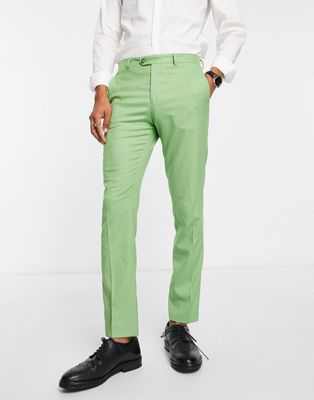 Зеленые костюмные брюки узкого кроя Jack & Jones Premium Jack & Jones