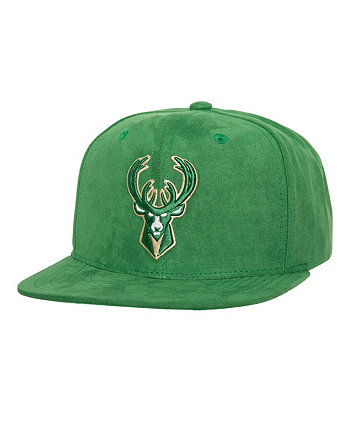 Мужская замшевая шляпа Hunter Green Milwaukee Bucks Sweet Snapback Mitchell & Ness