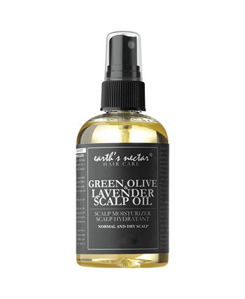 Зеленое оливковое и лавандовое масло для кожи головы, 2 унции Earth's Nectar