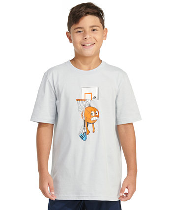 Big Boys Short-Sleeve Lil Stripe Graphic T-Shirt Adidas