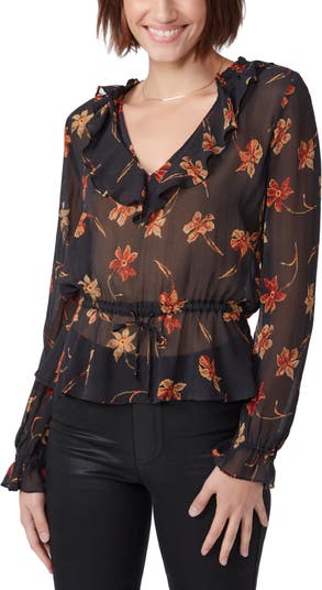 Шелковая блузка с цветочным принтом Nathalie Paige