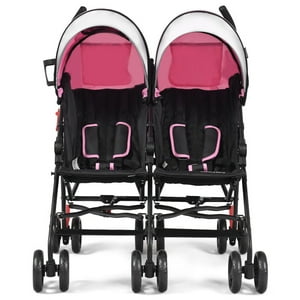 Barara King Travel Stroller,Baby Wagon,Foldable Twin Baby Double Stroller Ultralight Umbrella Kids Stroller-Pink Barara King