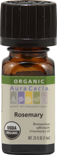 Органическое чистое масло для ароматерапии Aura Cacia с розмарином -- 0,25 жидких унций Aura Cacia