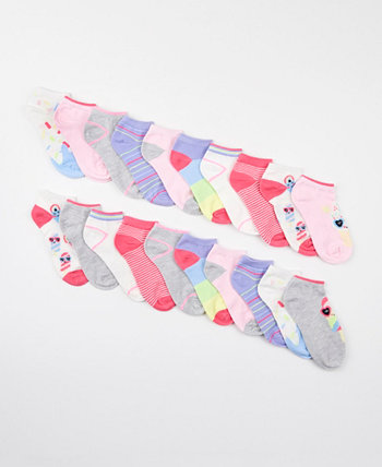 Новинка, комплект плоских вязаных носков с низким вырезом для больших девочек Lollapalooza, упаковка из 20 шт. Trimfit