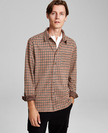 Мужская рубашка обычного кроя на пуговицах с узором «гусиные лапки», созданная для Macy's And Now This