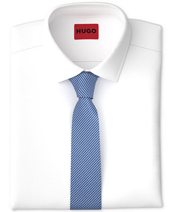 Мужской узкий шелковый жаккардовый галстук HUGO BOSS