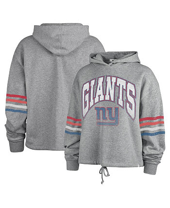 Женский пуловер с капюшоном цвета Хизер Серый New York Giants Upland Bennett '47 Brand