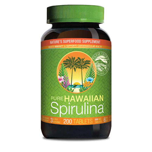 Nutrex Hawaii Pure Hawaiian Spirulina®, пищевая добавка, 500 мг, 200 таблеток Nutrex Hawaii