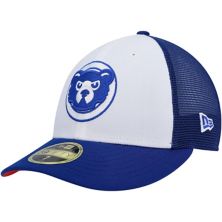 Men's New Era White/Royal Chicago Cubs 2023 On-Field Batting Practice Low Profile 59FIFTY Fitted Hat New Era x Staple