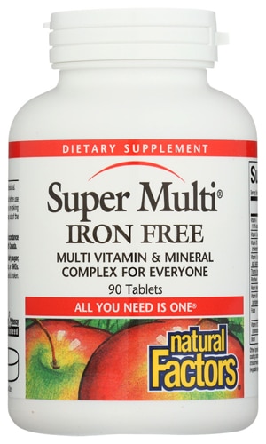 Natural Factors Super Multi без железа – 90 таблеток Natural Factors