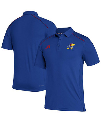 Мужская рубашка-поло Royal Kansas Jayhawks Coaches AEROREADY Adidas