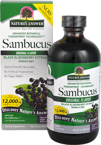 Экстракт черной бузины Sambucus Original — 12000 мг — 8 жидких унций Nature's Answer