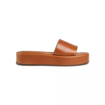 Yara 76MM Leather Platform Sandals Schutz