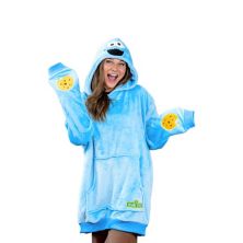Unisex Cookie Monster Snugible Blanket Hoodie & Pillow Plushible