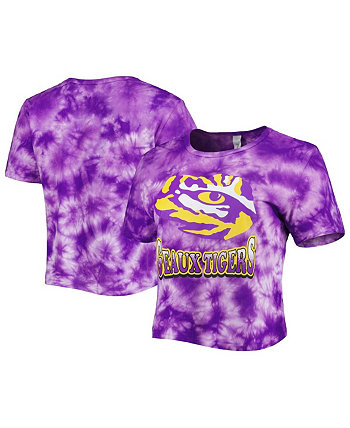 Женская фиолетовая укороченная футболка LSU Tigers Cloud-Dye ZooZatz