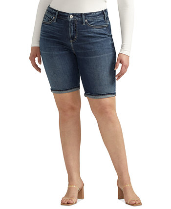Плюс размер Suki Luxe Эластичные шорты-бермуды со средней посадкой и объемным кроем Silver Jeans Co.