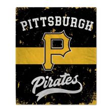 Фланелевое флисовое одеяло в полоску в стиле ретро Pittsburgh Pirates Unbranded