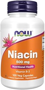 NOW Foods Supplements, Niacin (Vitamin B-3) 500 mg, Essential B-Group Vitamin*, Nutritional Health, 100 Capsules (Капсулы) NOW Foods