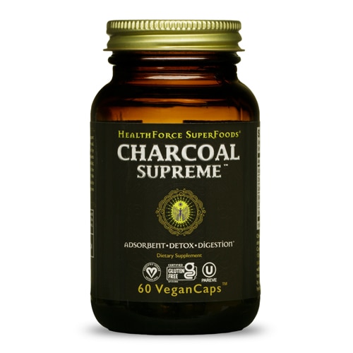 HealthForce Superfoods Charcoal Supreme — 60 веганских капсул HealthForce Superfoods