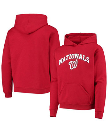 Красный пуловер с капюшоном из флиса для мальчиков и девочек Big Washington Nationals Stitches