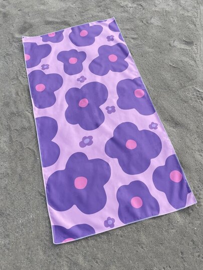 Пляжное одеяло с цветочным принтом SHEIN