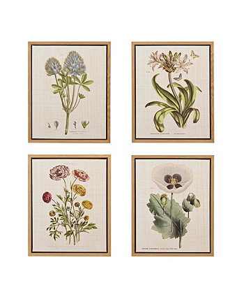 Набор из 4 предметов из льняной ткани в рамке Martha Stewart Herbal Botany Set Martha Stewart
