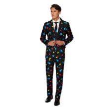 Мужской приталенный костюм с узором и галстуком Suitmeister Suitmeister