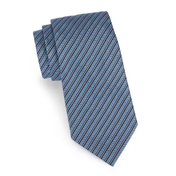 Шелковый полосатый галстук Brera Zegna