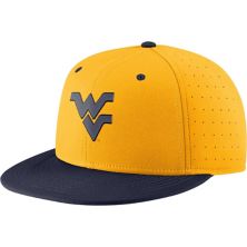 Men's Nike Gold West Virginia Mountaineers Aero True Baseball Performance Fitted Hat Nitro USA