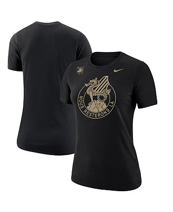 Женская черная футболка Army Black Knights 2023 Rivalry Collection Crest Core Nike