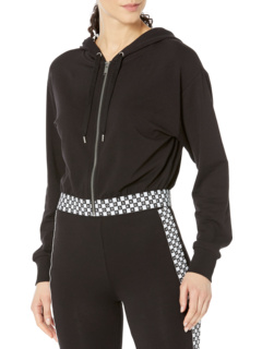 Женская Толстовка MICHAEL Michael Kors Checker Crop Zip-Up MICHAEL Michael Kors