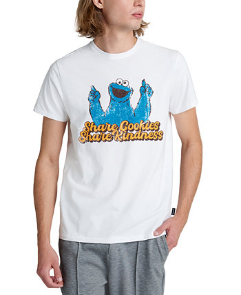 X Sesame Street Men's Slim Fit Cookie Monster T-Shirt Kenneth Cole