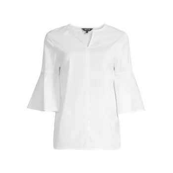 Поплиновая блузка с расклешенными рукавами Misook