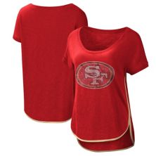Женская футболка G-III 4Her by Carl Banks Scarlet San Francisco 49ers Rookie Scoop Neck G-III