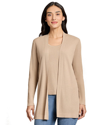 Women's Petite Sutton Open-Front Cardigan Jones New York