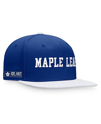 Мужская сине-белая бейсболка Toronto Maple Leafs Iconic с цветными блоками Snapback Fanatics