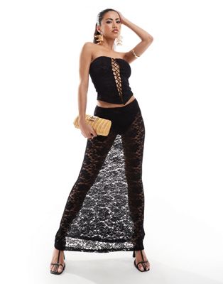 Murci lace maxi skirt in black - part of a set Murci