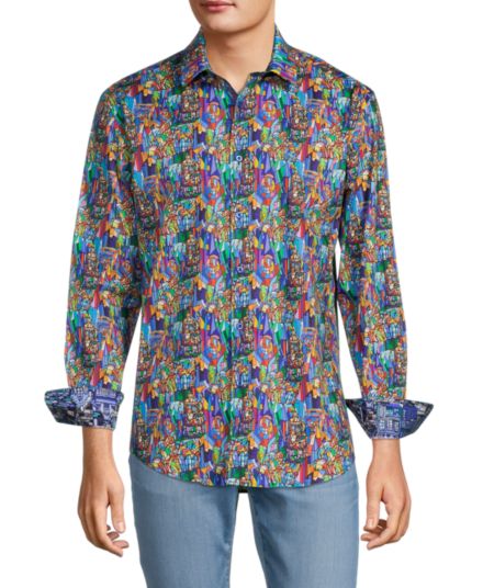 Print Button Down Shirt 1...Like No Other